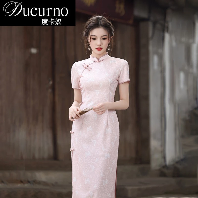 旗袍裙子2025新款日常高级感国风修身改良版新中式小个子连衣裙女