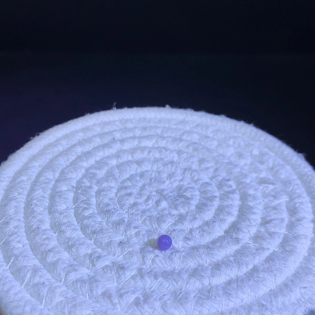 散珠翡翠天然缅甸翡翠单珠卡4浓紫