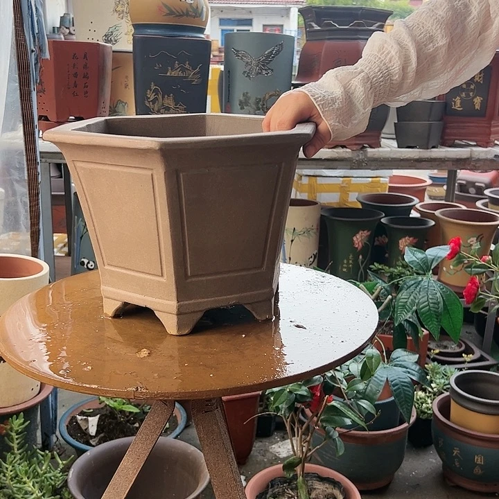 25素面六方花盆花盆花盆花盆