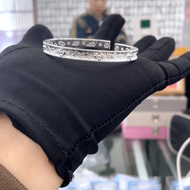 足银足银手镯足银