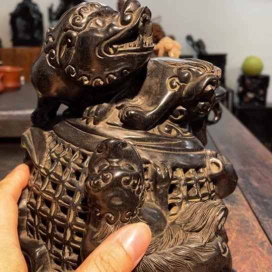 香榧木狮狮如意香薰