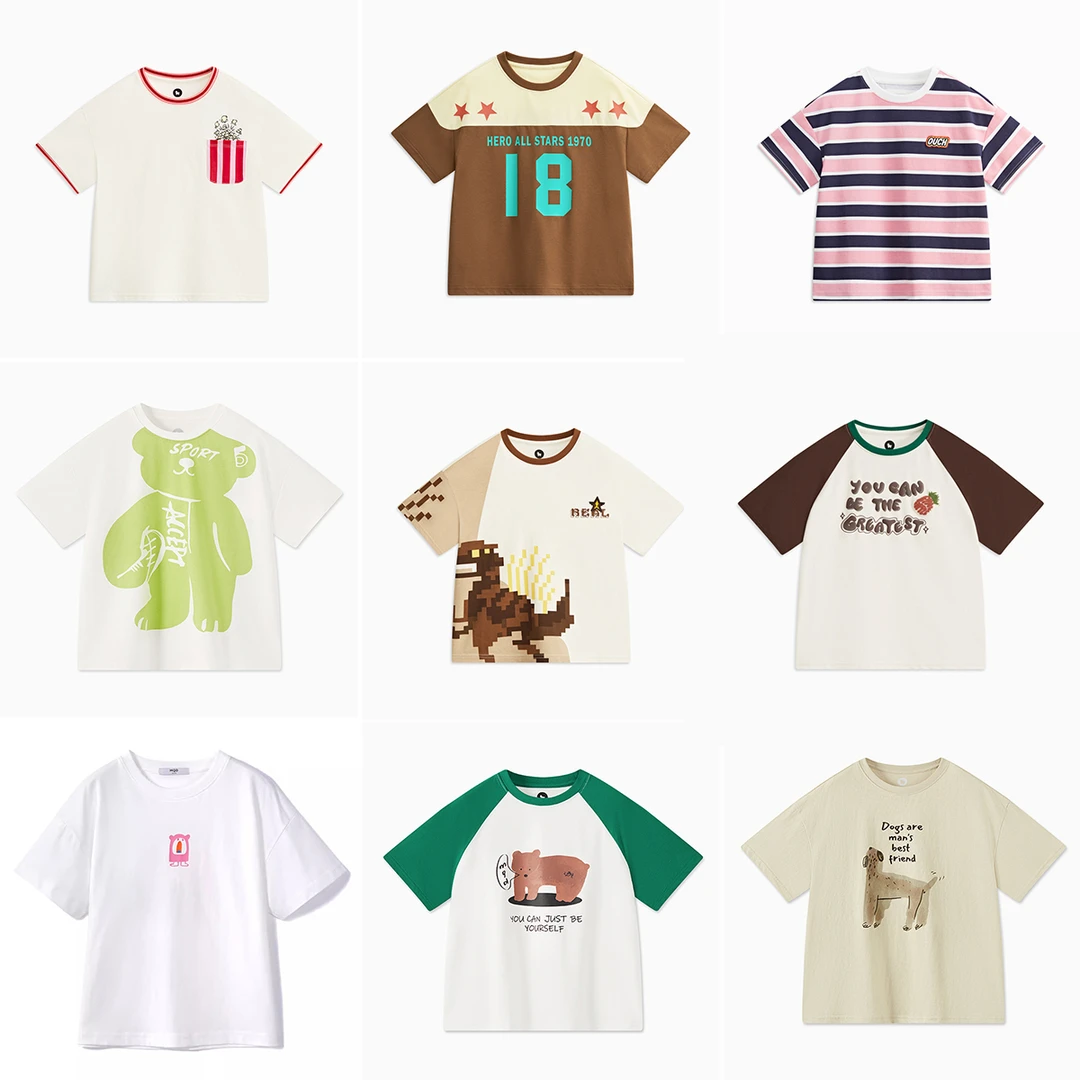 L2【先选尺码，再选颜色】MQD童装夏季新品圆领T恤短袖