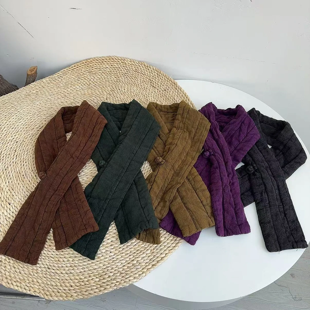 情侣无极加棉亚麻围脖