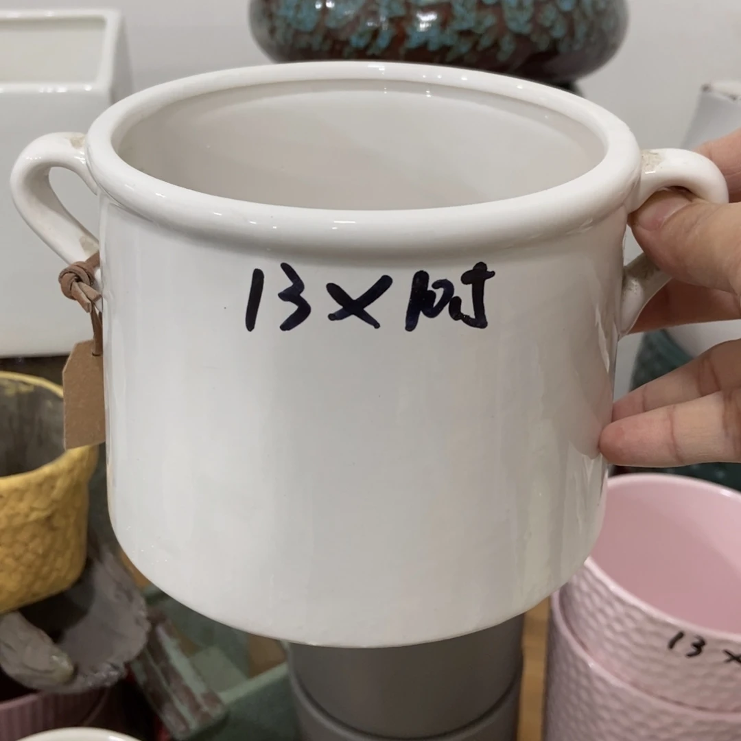 红陶高温陶瓷花盆