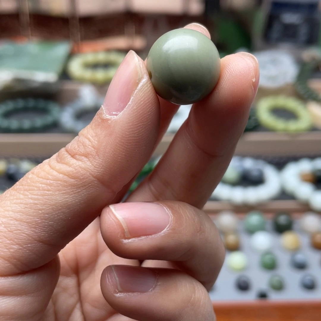 和田玉单珠16未镶嵌