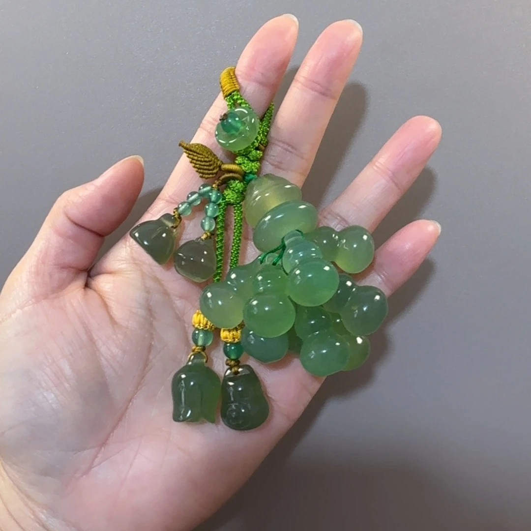 玛瑙/玉髓未镶嵌钥匙挂件