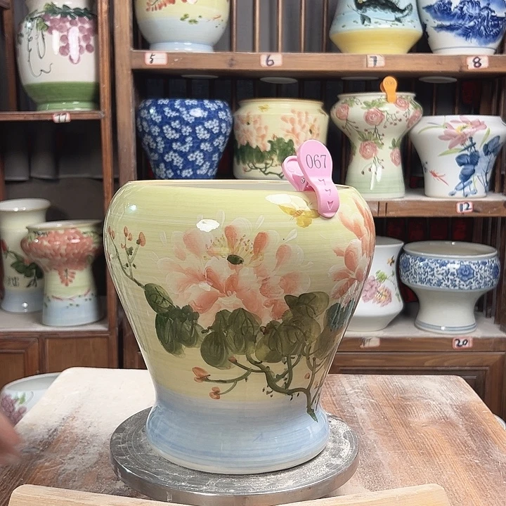 鱼尾油画牡丹微瑕新款新款陶瓷陶瓷