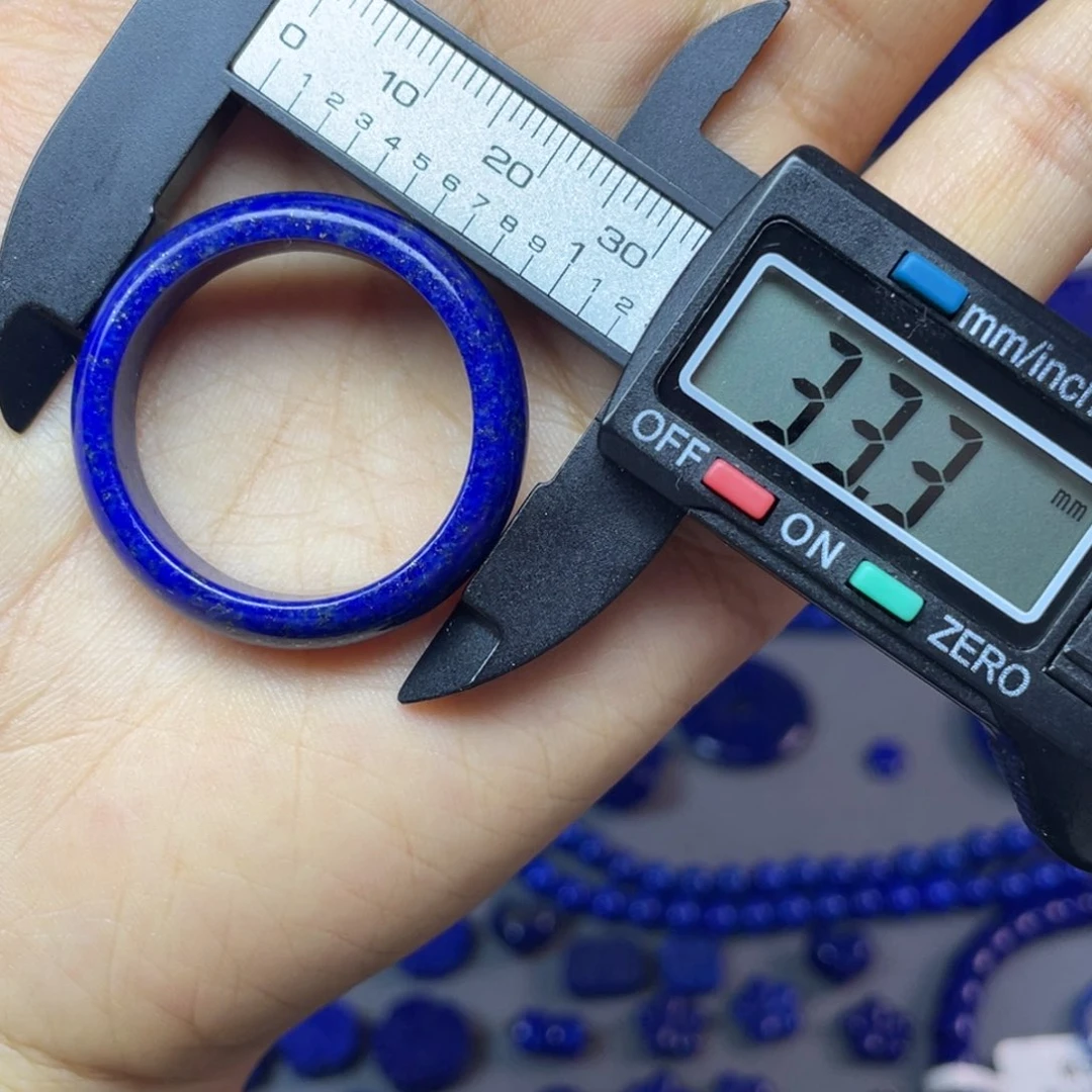 青金石未镶嵌25mm内径指环