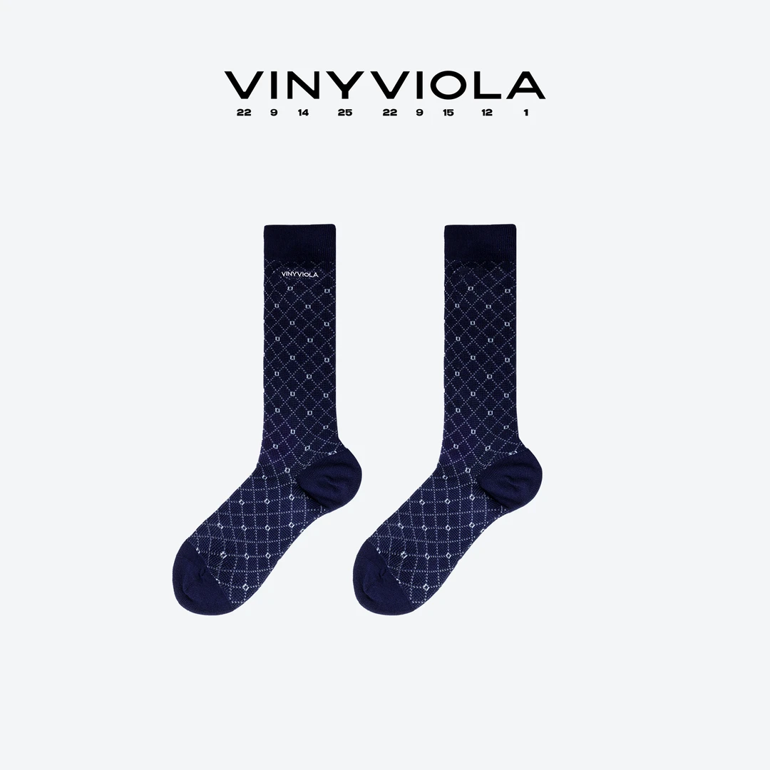 VINYVIOLA复古格纹袜WZ-039