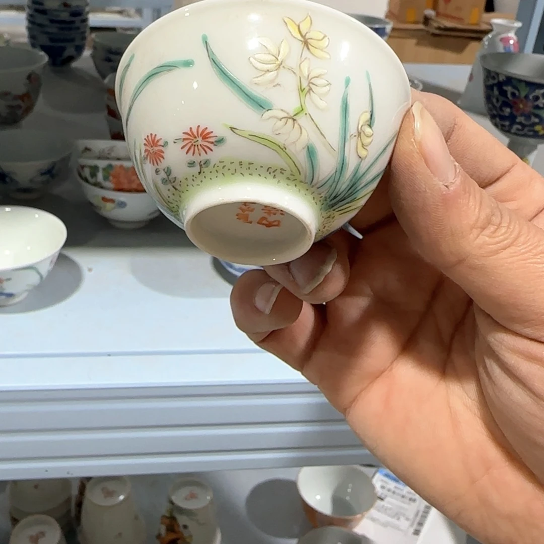 瓷片摆件手绘瓷器全部处理