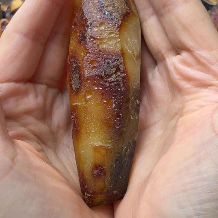 晓***军定制琥珀雕刻如意 天然原矿