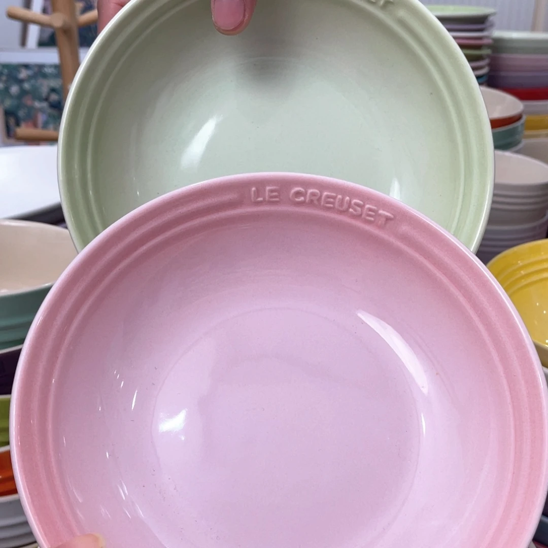 瓷片微瑕2个7英寸燕麦盘