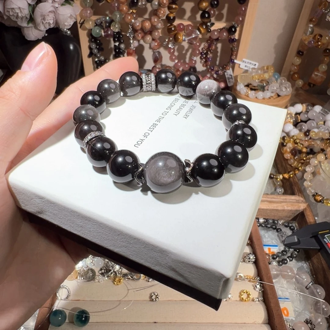 水晶手绳未镶嵌银耀石