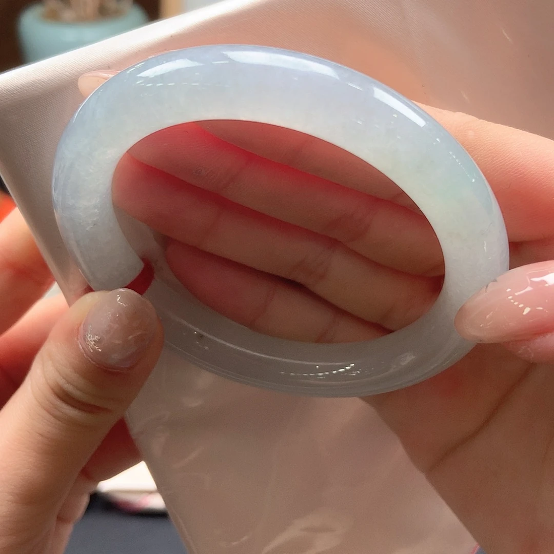 翡翠未镶嵌手镯冰润晴水8号