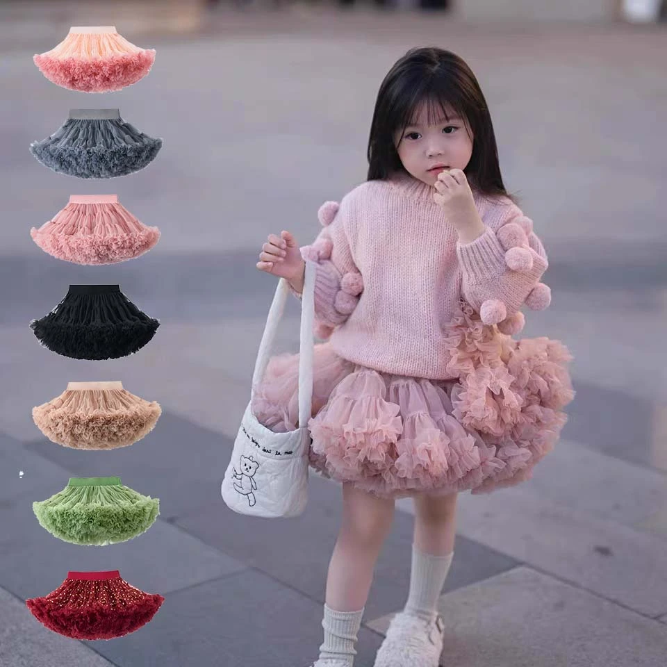 断码清女童tutu裙儿童公主网纱半身裙表演礼服宝宝女孩短裙洋气