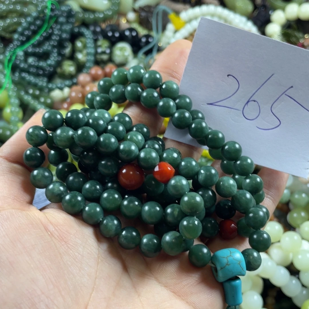 英***姐未镶嵌蛇纹石玉手链