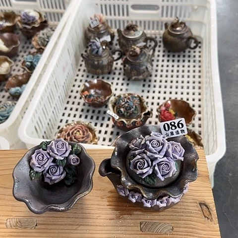 瓷片柴烧柴烧柴烧086一套