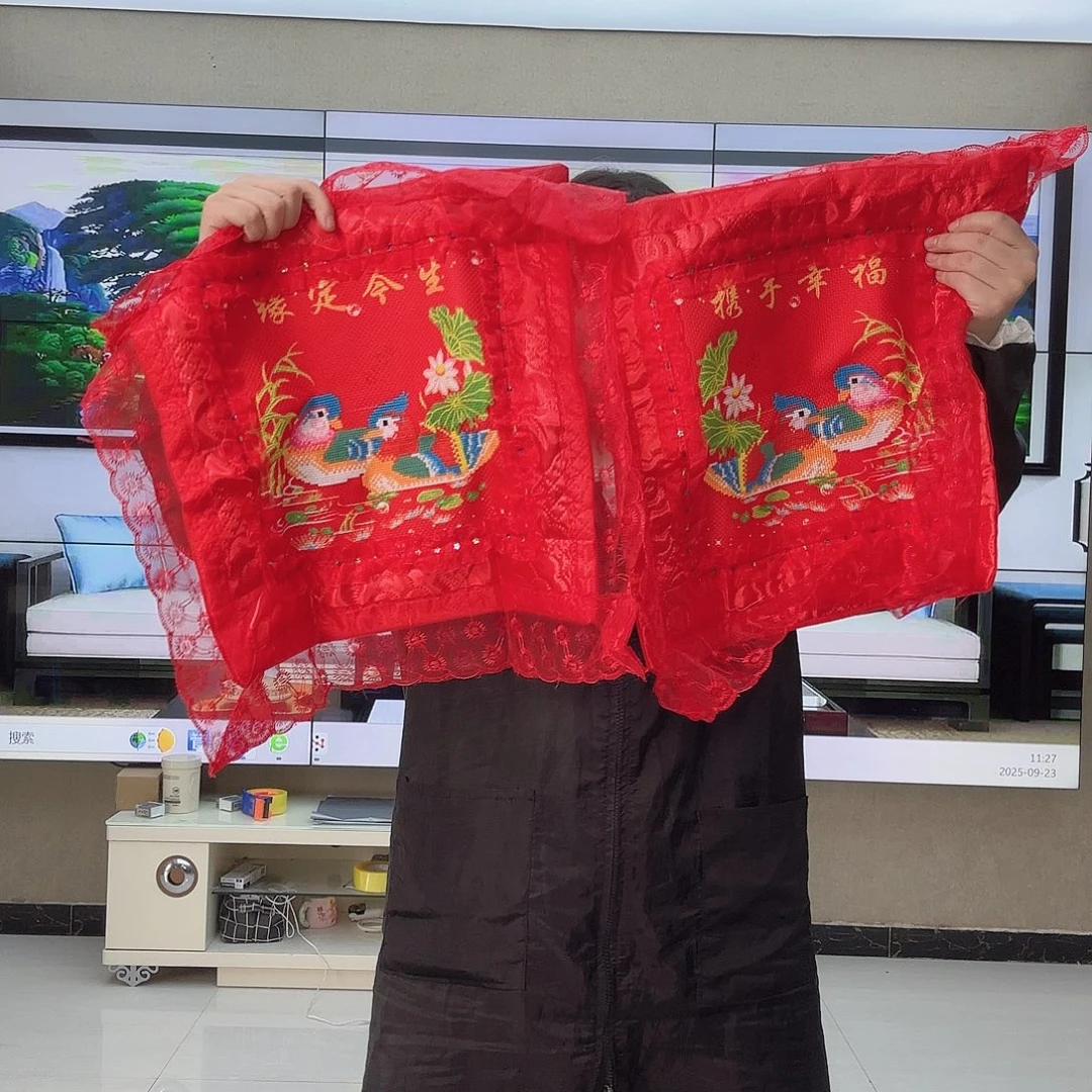 棉十字绣抱枕福利一对