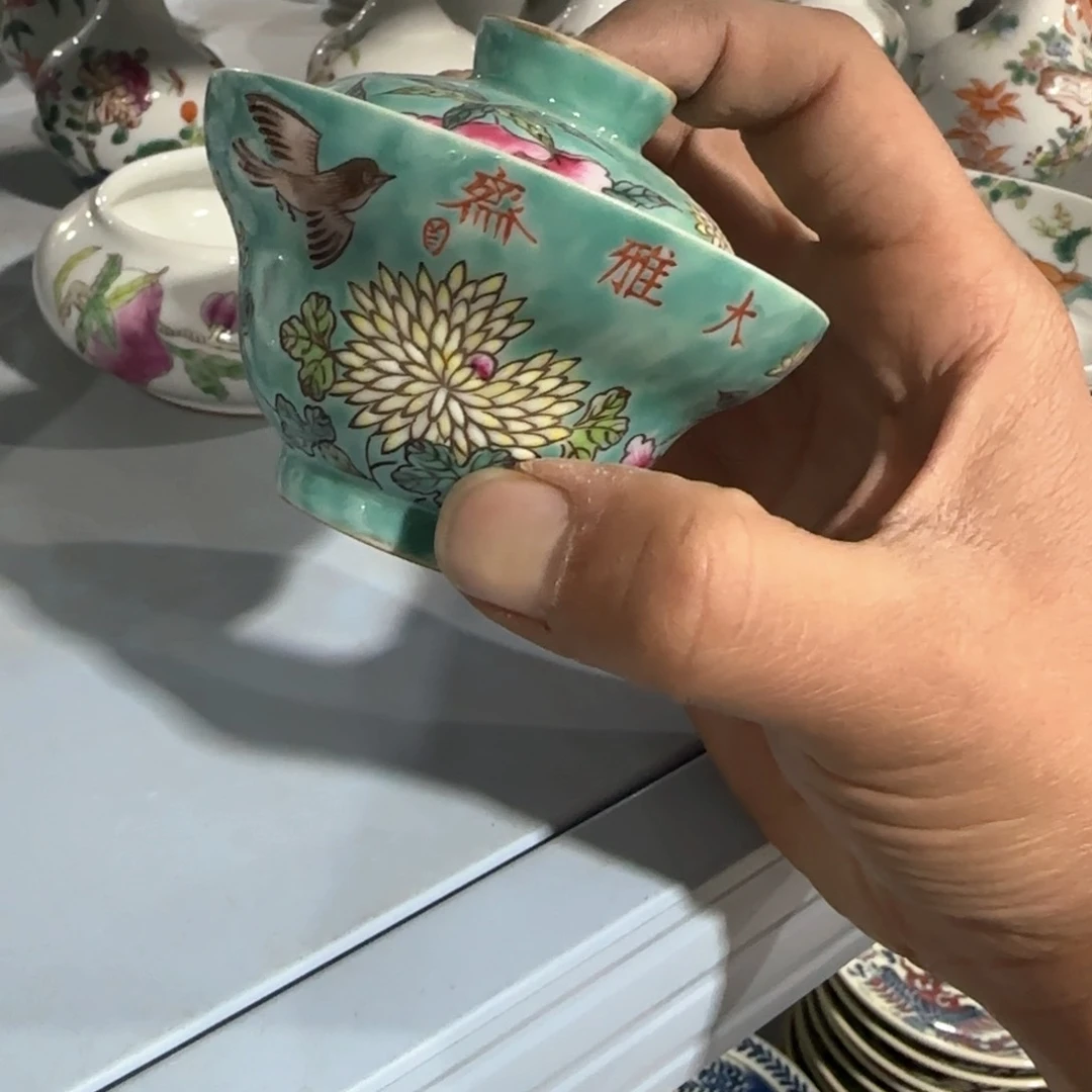 瓷片摆件手绘瓷器全部处理了吧