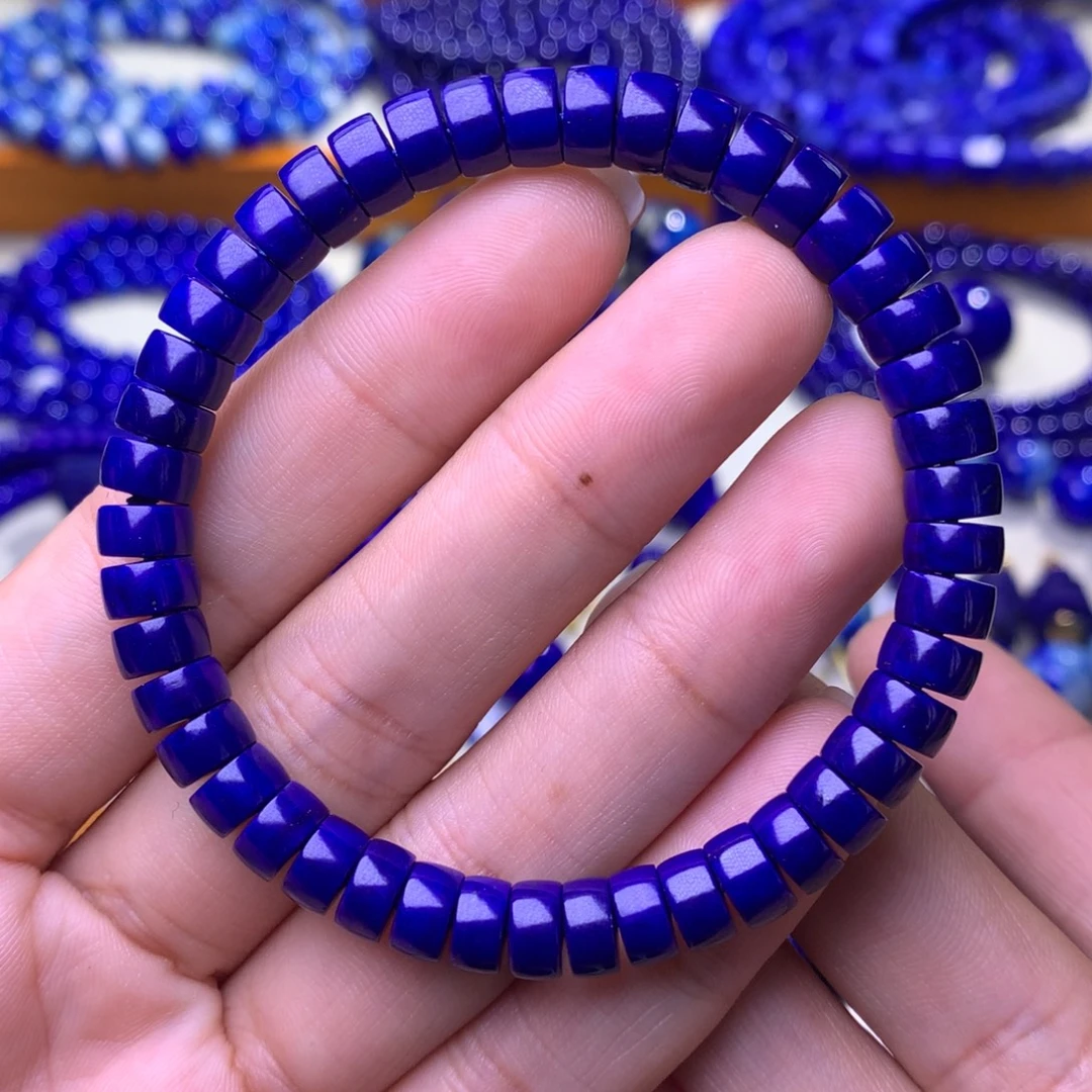 青金石未镶嵌手串7mm