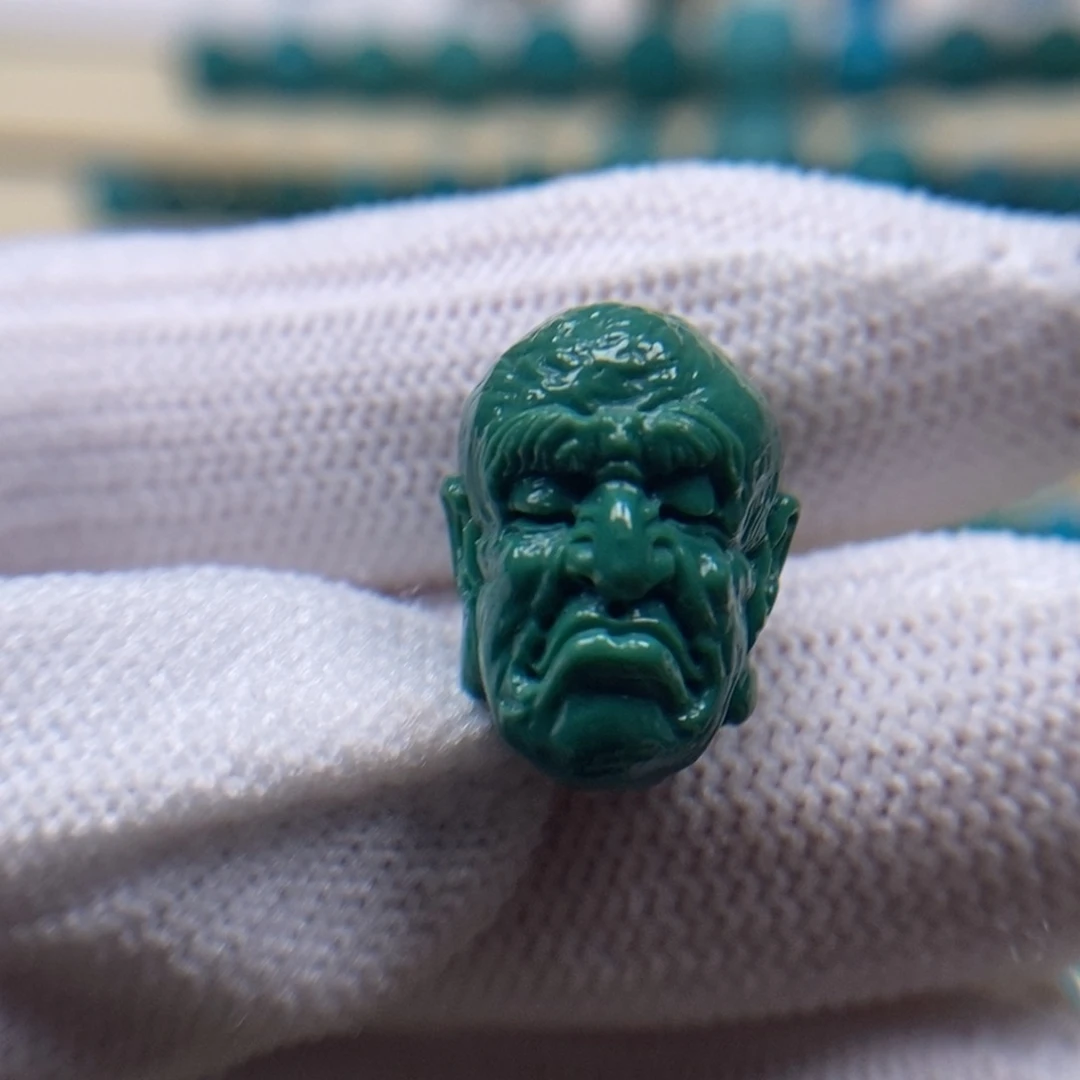 绿松石未镶嵌珠宝奇石罗汉13mm