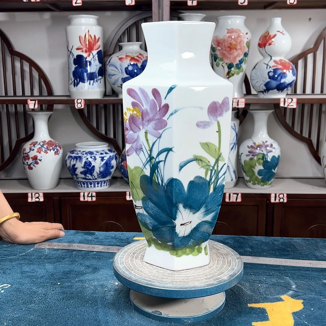 摆件景德镇陶瓷6紫荷