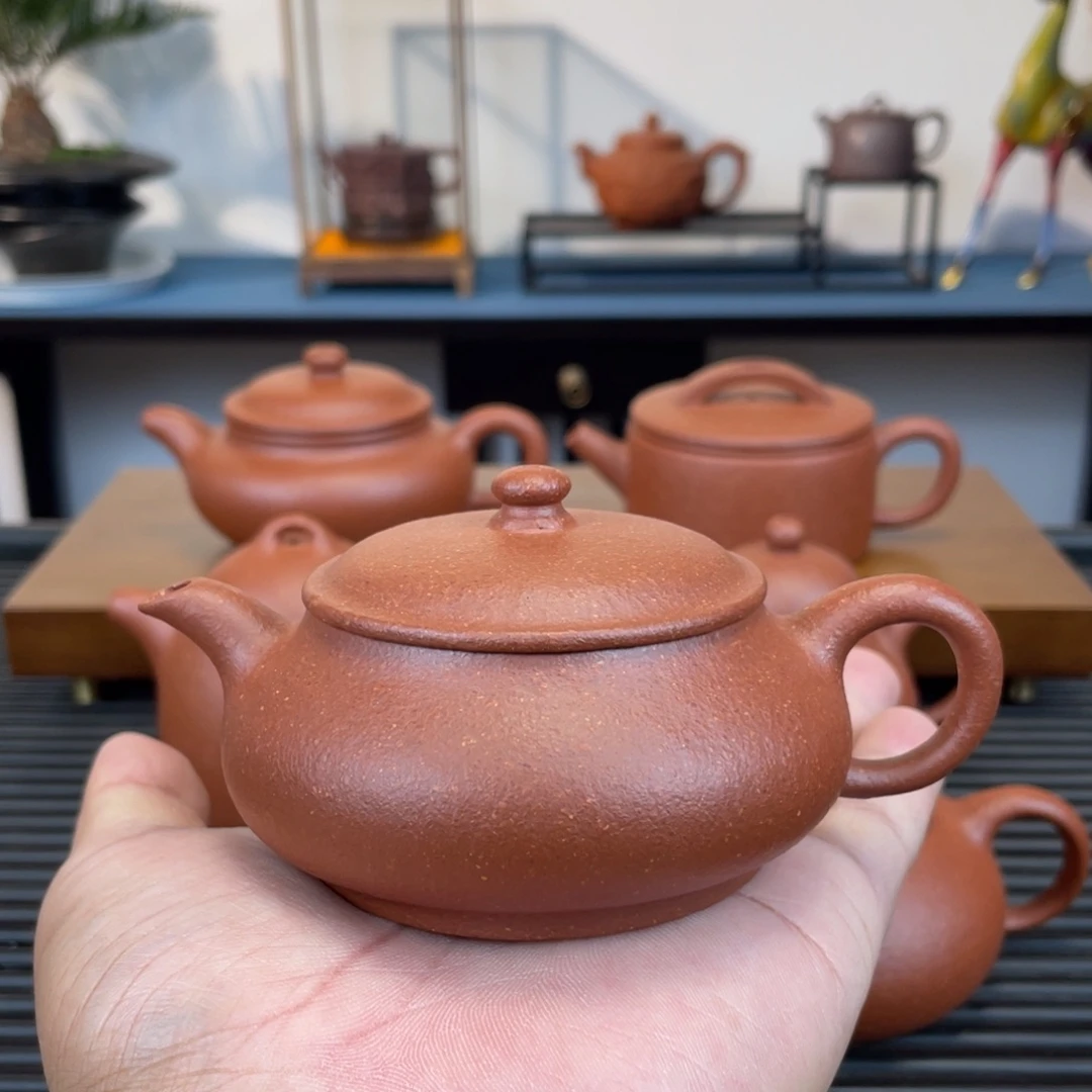 茶壶紫砂红降坡明炉140cc