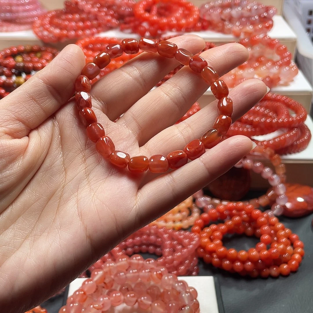南红玛瑙未镶嵌手链