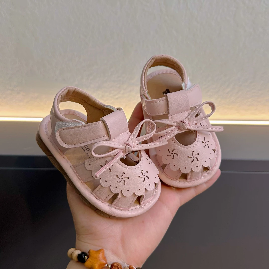 【叫叫鞋】夏季女宝公主鞋软底学步凉鞋0-1岁婴儿透气防滑女宝宝鞋‌