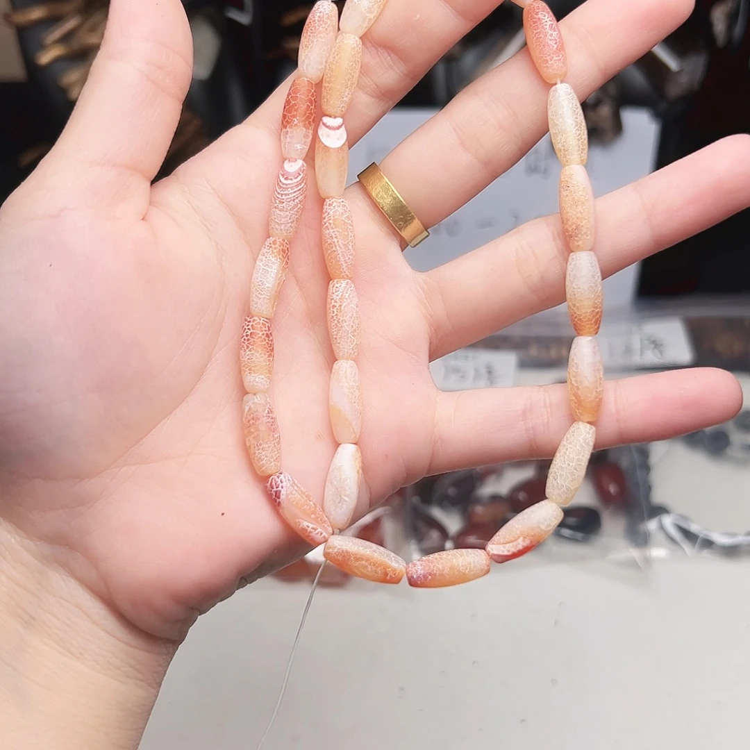 玛瑙/玉髓合金珠宝半成品u453 6.5m 清新小米珠一条