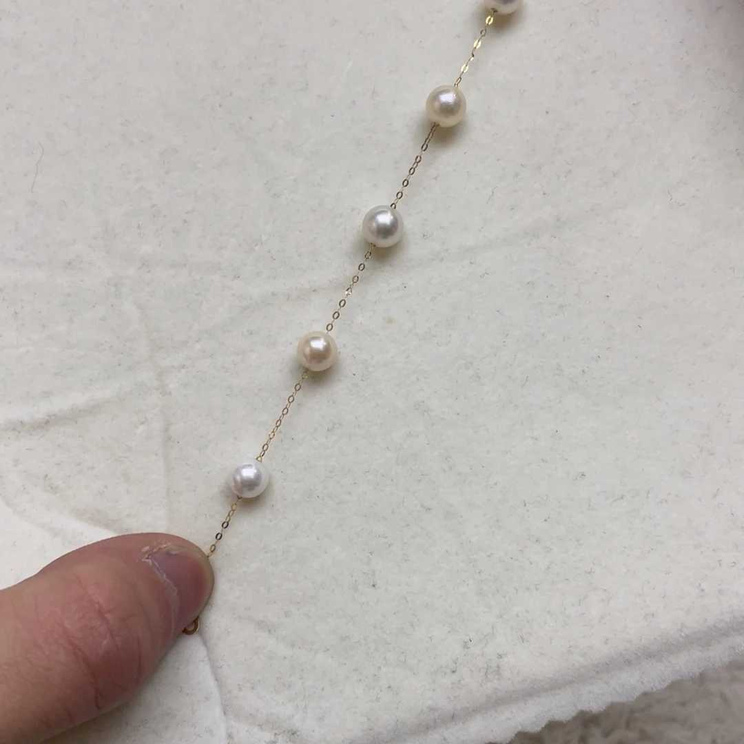 18K金镶嵌手绳海水珍珠