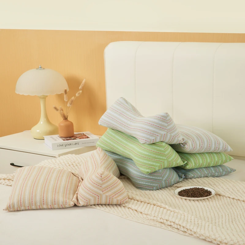 纯棉加高荞麦壳三角护颈椎助眠专用枕可支撑拆洗家用单人睡眠枕头