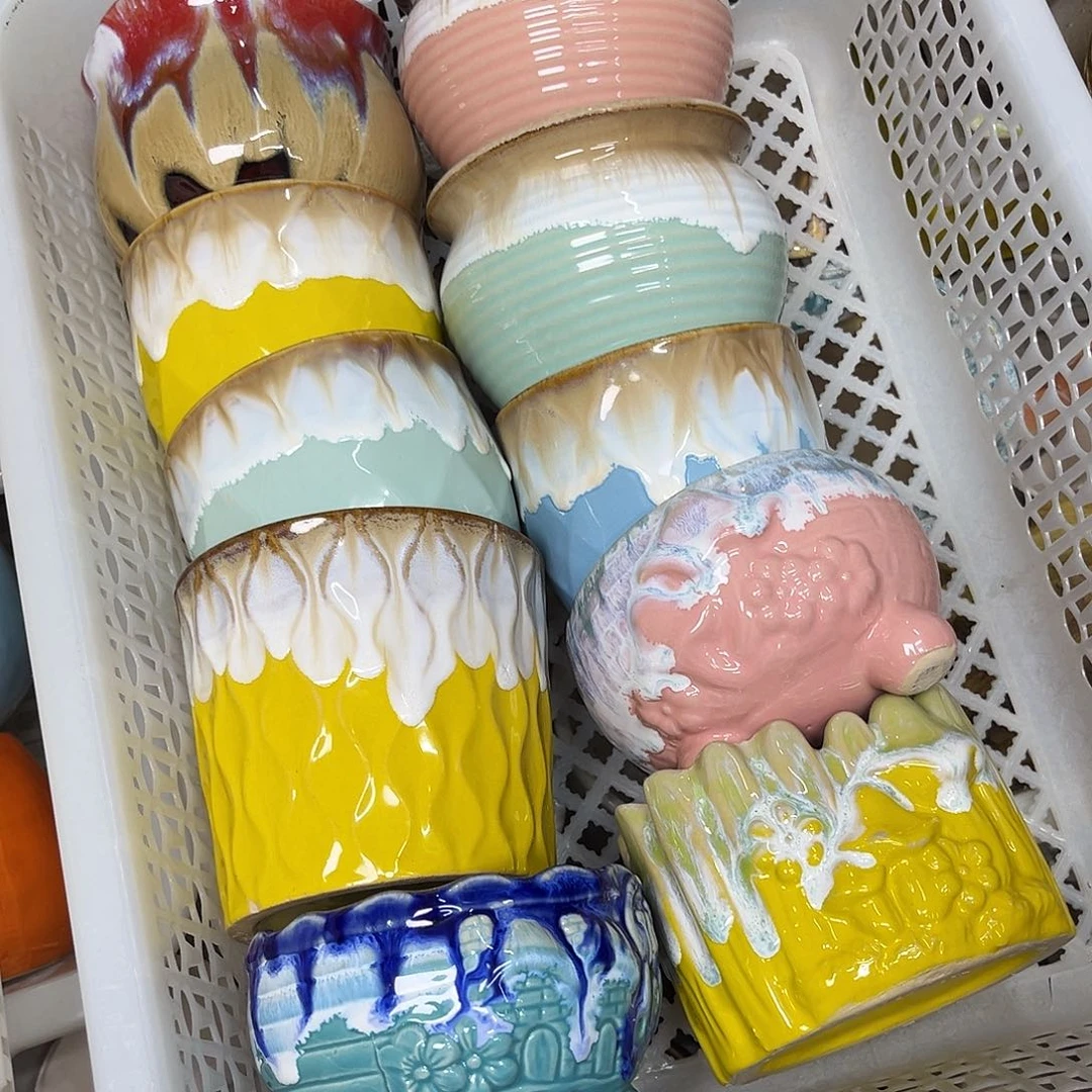 陶瓷花盆特价上新口9-10厘米