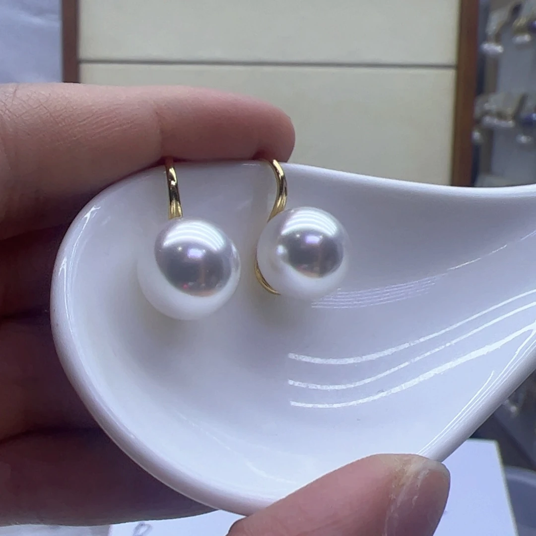 淡水珍珠耳饰银S925镶嵌