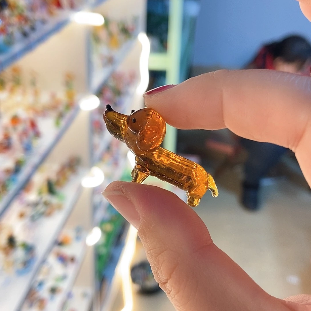 琉璃手工艺品腊肠狗