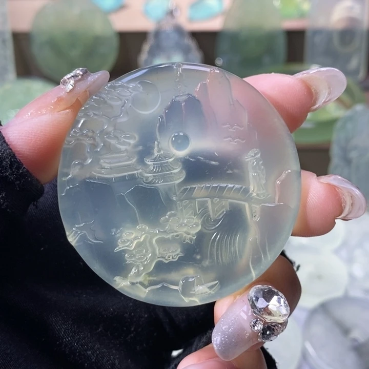 岫玉吊坠未镶嵌吊坠
