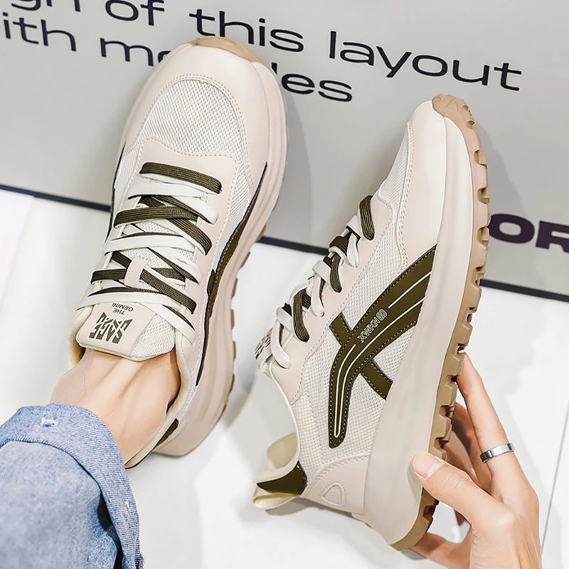 92509）潮鞋夏季老爹鞋休闲单鞋休闲鞋系带透气时尚休闲鞋