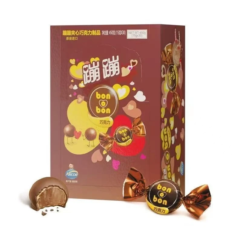 【破价福利】墨西哥bonbon蹦蹦夹心巧克力450g(30粒装)喜糖巧克力糖