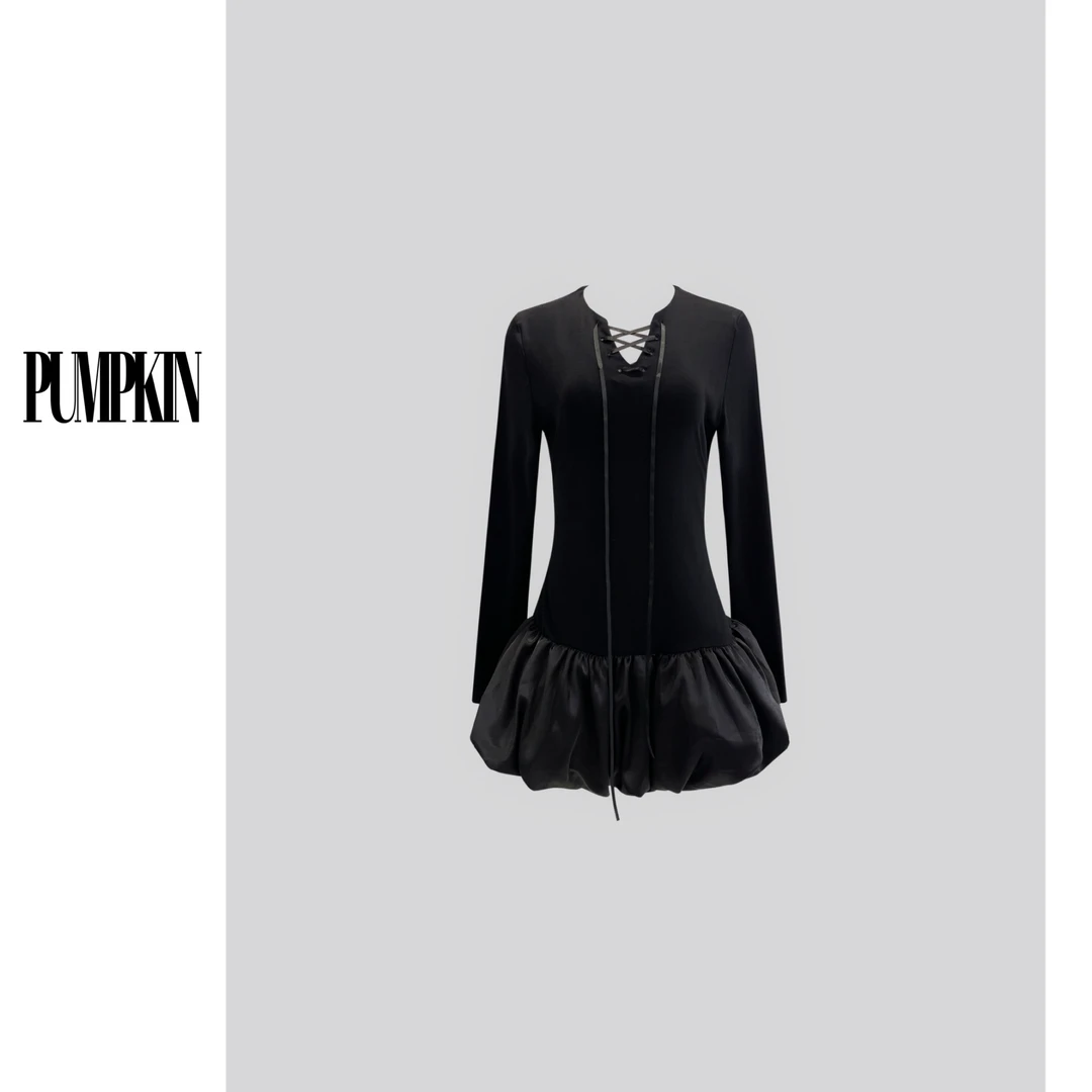 【双12钜惠】·大码【热恋】立裁褶皱花瓣形修身显瘦芭蕾风花苞连衣裙