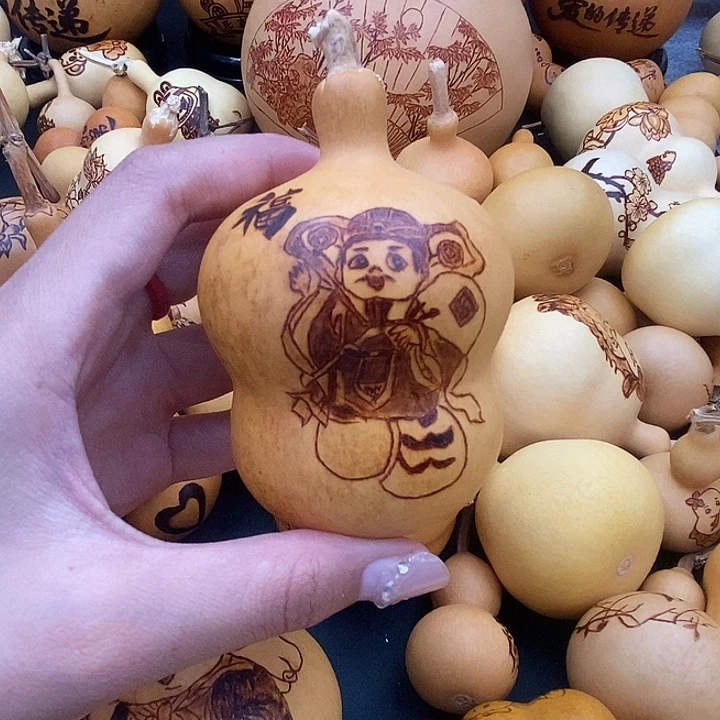 明***6香榧木葫芦工艺品