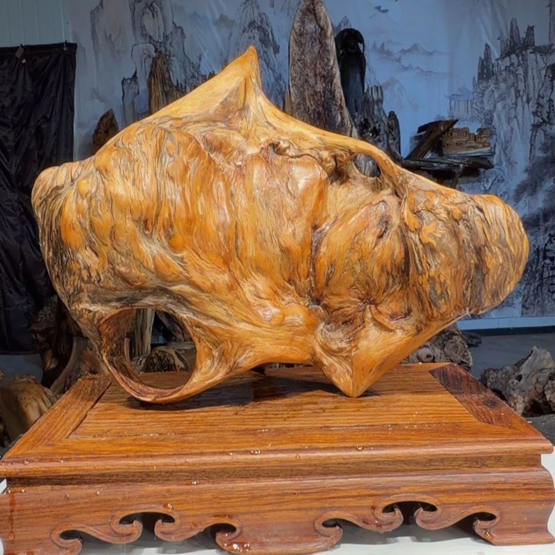 刚***！木三丰琥珀木 天然摆件14