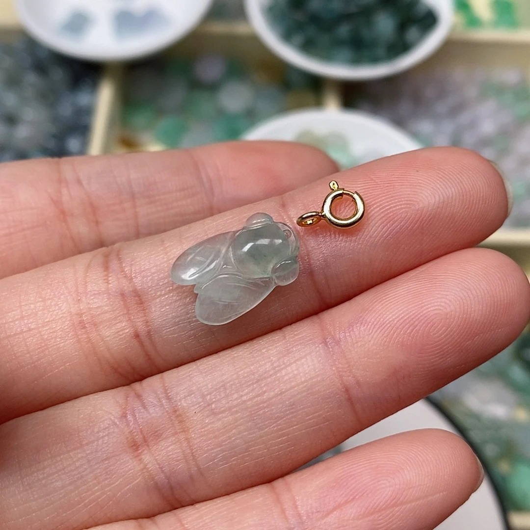 翡翠吊坠(不含链)未镶嵌紫**蔓