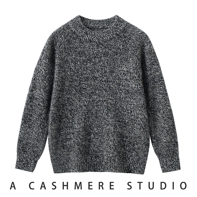 HY-676儿童花纱100%纯羊毛衫秋冬新款圆领时尚保暖针织套衫