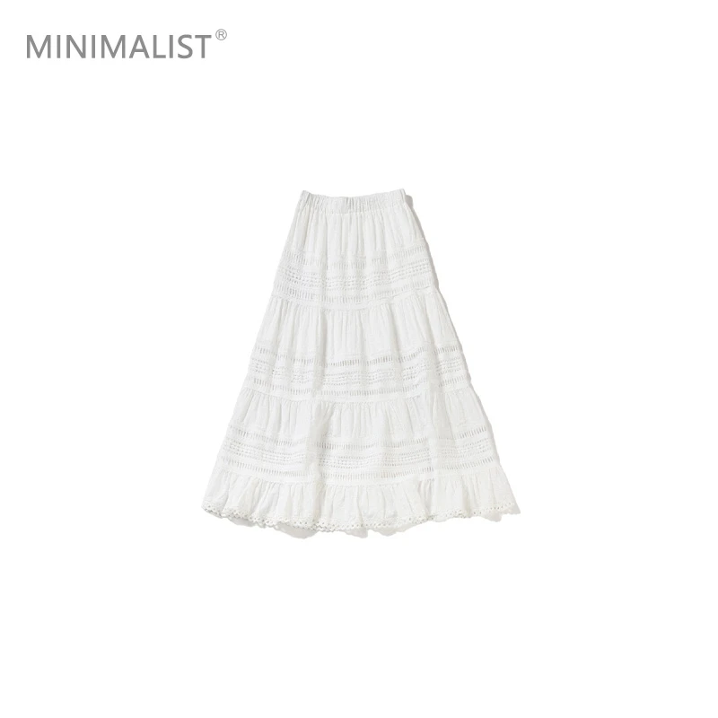 极限民《婷云》春季欧若风气质镂空设计蕾丝半身裙F5104J1814