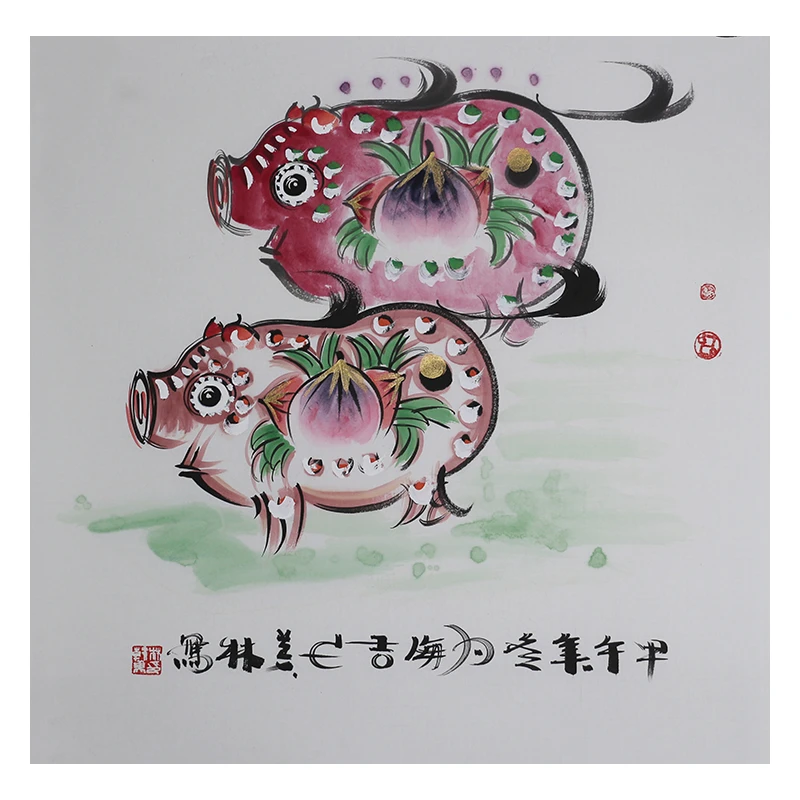 E093 韩美林绘画软片 69m×69cm