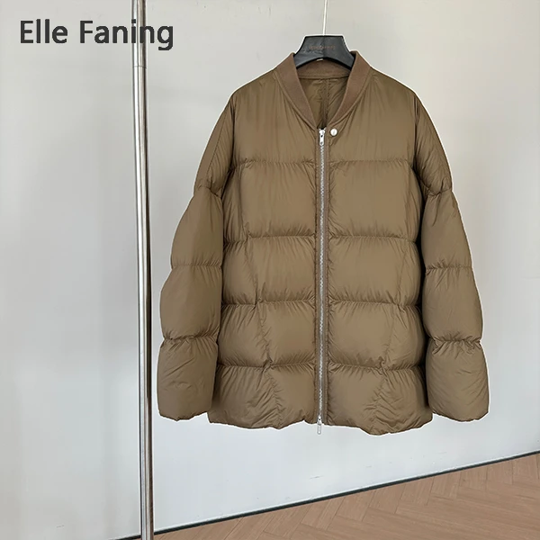 芒果优选-棒球服设计中长款鹅绒服