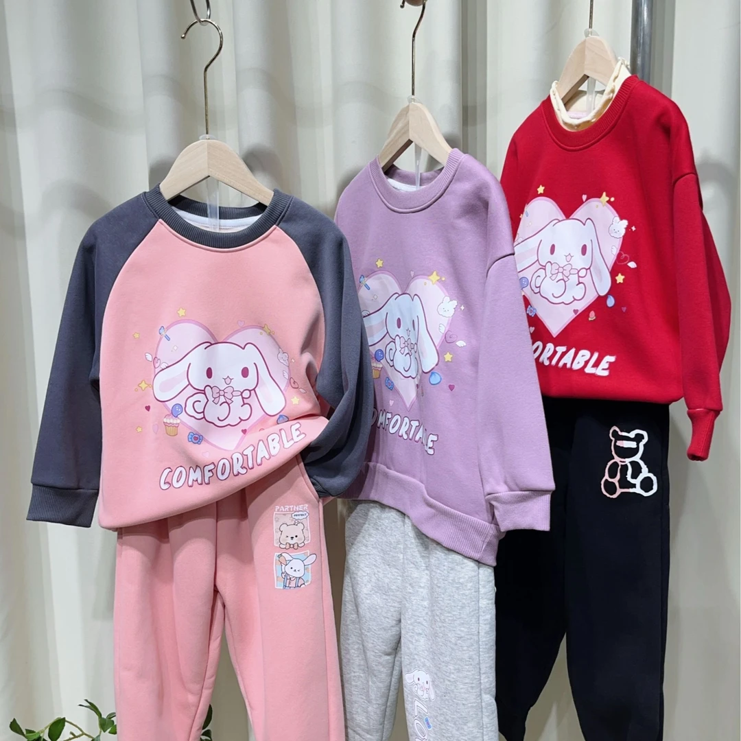 【直播】猴家专柜男童女童卫衣卫裤春款休闲时尚卡通长袖运动洋气