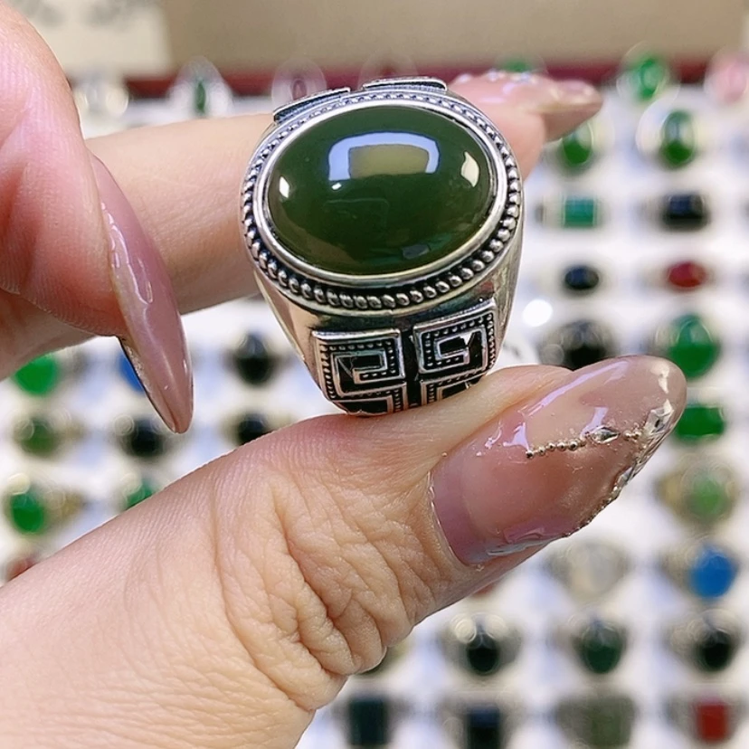 【闪购商品】银S925镶嵌戒指玛瑙/玉髓五****店