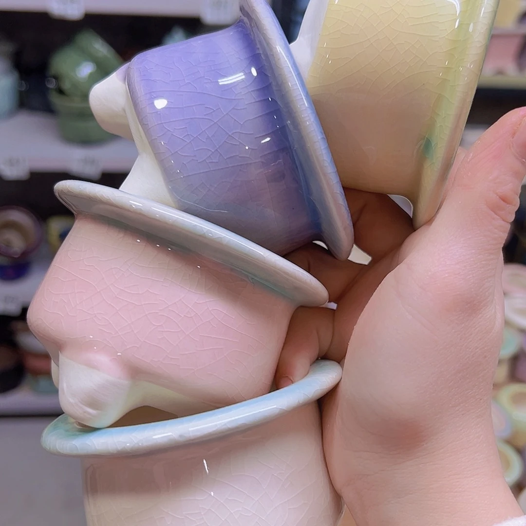 红陶陶瓷花盆当场满12包邮