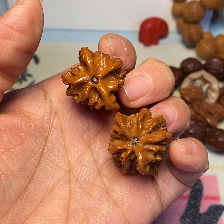 西***人文玩核桃把件小鸟2对